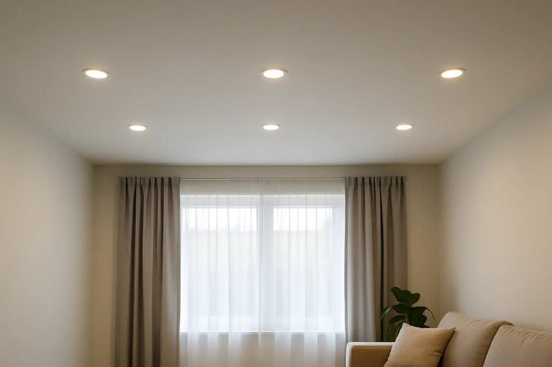 Downlight spacing layout for an 8-foot ceiling