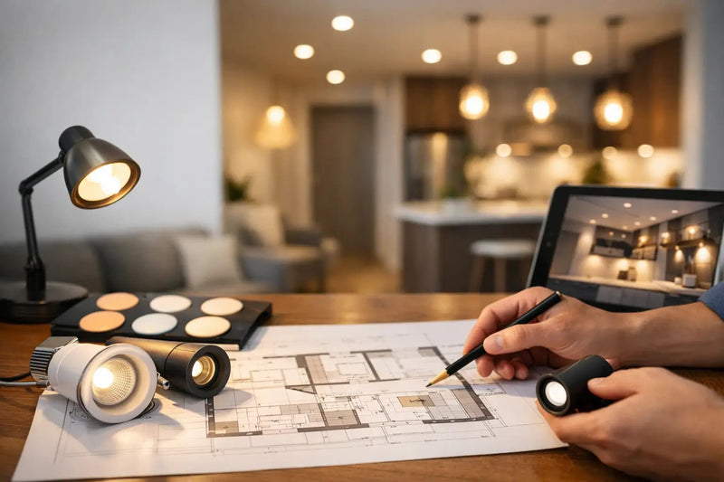 Lighting plan for a BTO renovation in Singapore