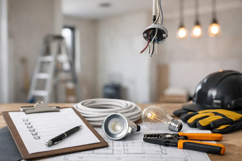 Renovation lighting checklist to complete before the electrician starts