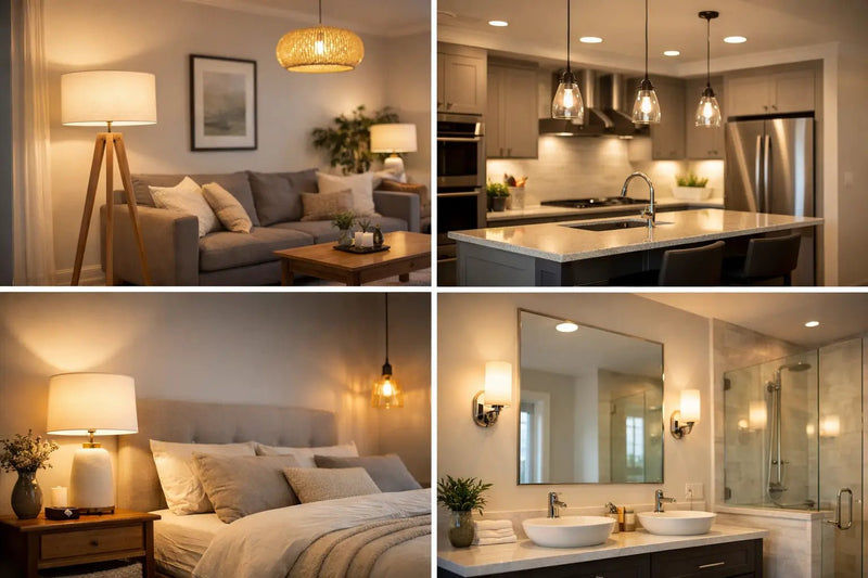 Room by room lighting plan for a new home
