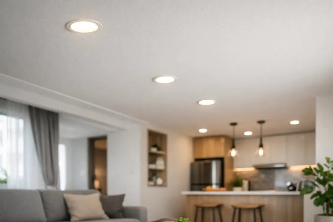 LED downlights in an HDB false ceiling