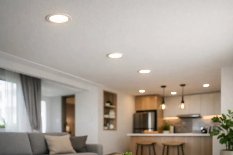 LED downlights in an HDB false ceiling