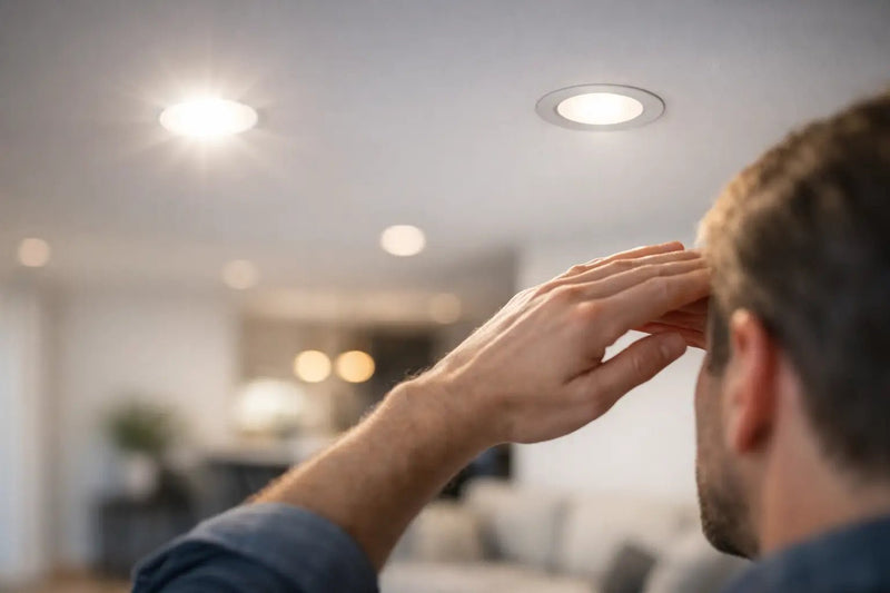 Reducing glare from ceiling downlights with a deep anti-glare reflector
