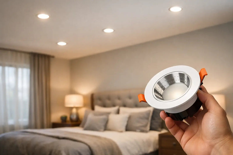 Downlight wattage and brightness in a bedroom